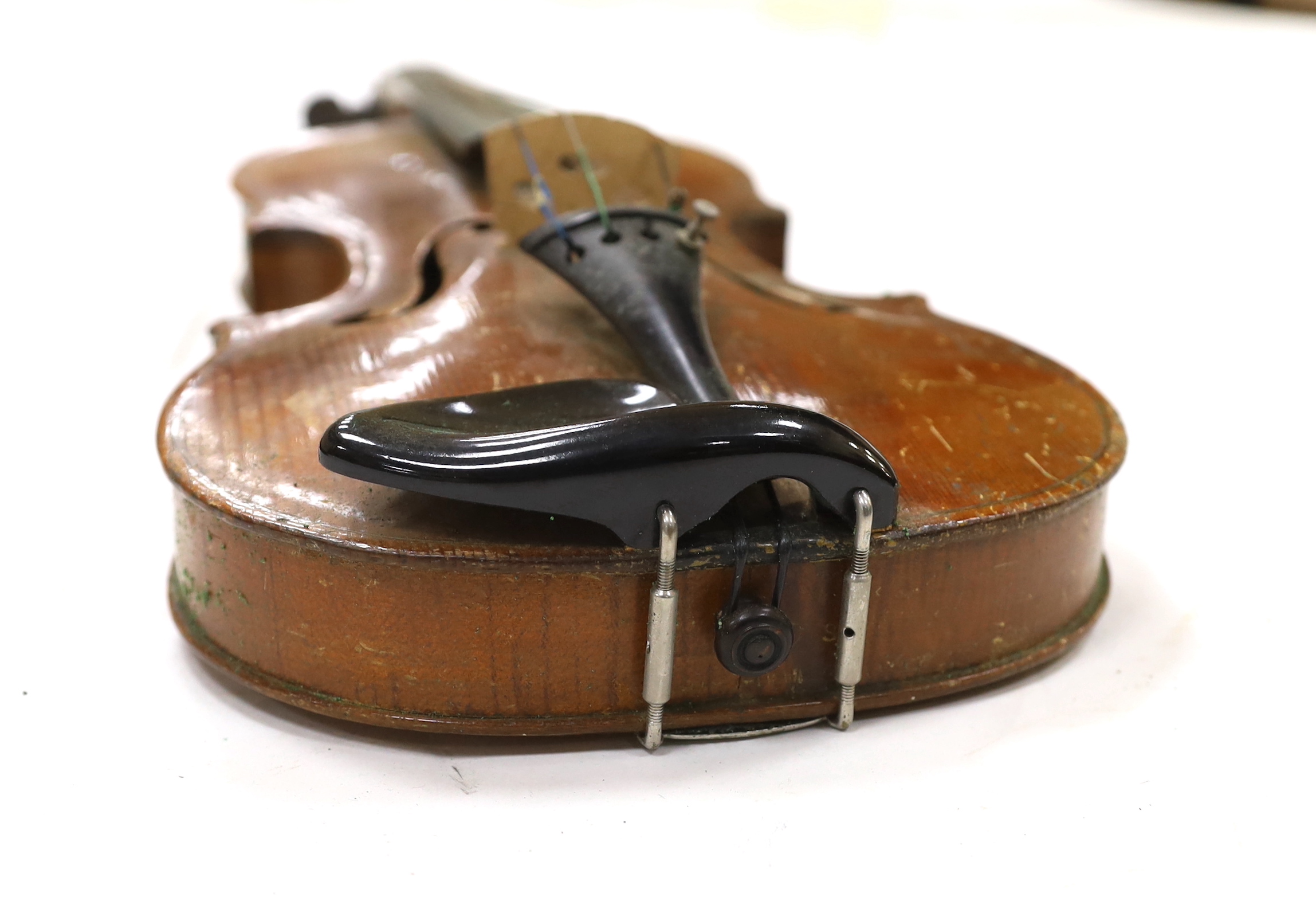 Two late 19th/early 20th cased century violins